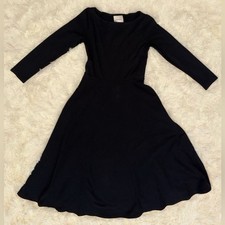 NEW Reformation Wiley Knit 3/4 sleeve midi black Dress S