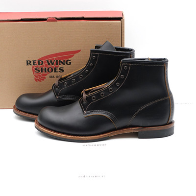 Size 10.5 Men's Red Wing 9060 Beckman Flatbox Leather Boots Black - READ!