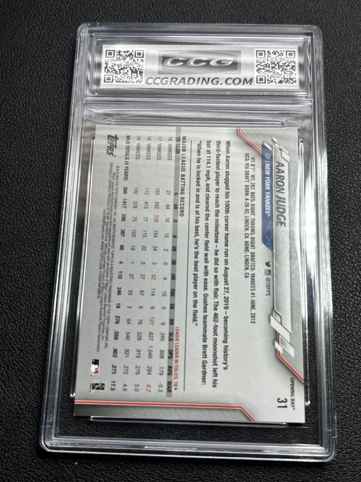 Aaron Judge 2020 Topps Opening Day CCG 10 - Image 2 of 2