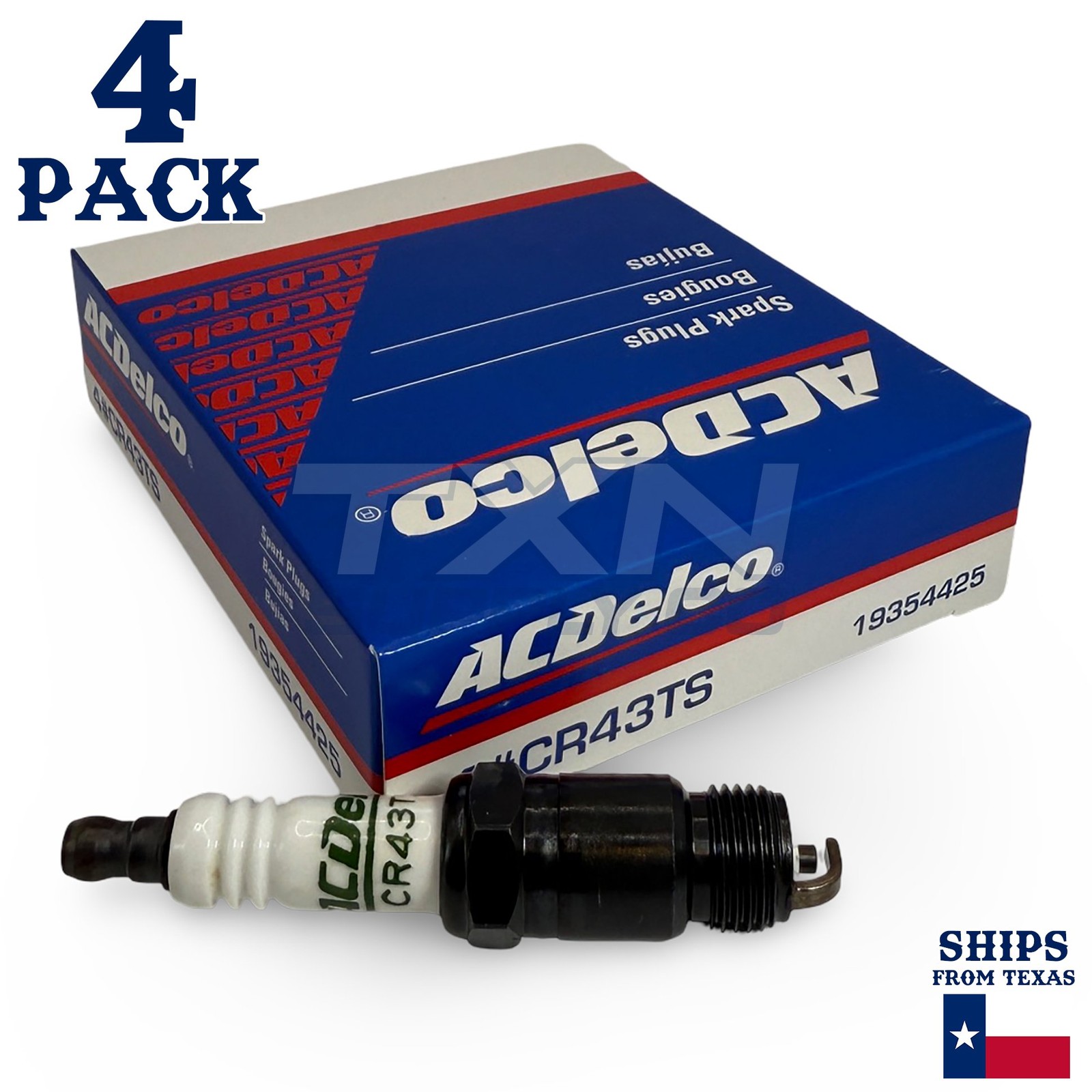 ACDelco CR43TS Copper Spark Plug - 4 Pack - 19354425 GM OEM