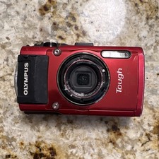 Olympus Stylus Tough TG-3 4x Zoom Red Waterproof Wi-Fi Compact Camera UNTESTED