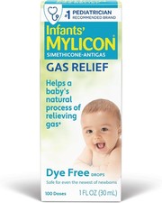 MYLICON Infants Gas Relief Drops for Infants and Babies, Dye Free Formula, 1 Flu