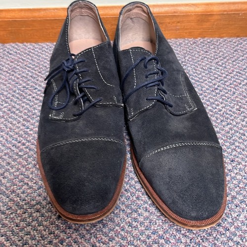 Banana Republic Black Suede Dress Shoes 10.5 - Picture 2 of 6