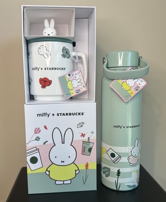 Starbucks Miffy Water Bottle & Ceramic Mug Set - New In Box, Ready to Ship!