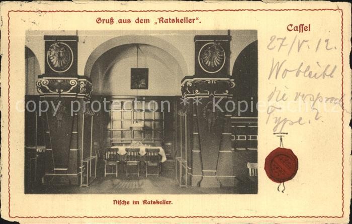 Cassel Kassel nicho en sello de sótano del consejo