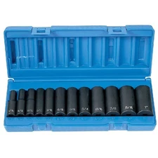 Grey Pneumatic 1202D 3/8" Drive Deep Length Impact Socket Set, 12 Pieces