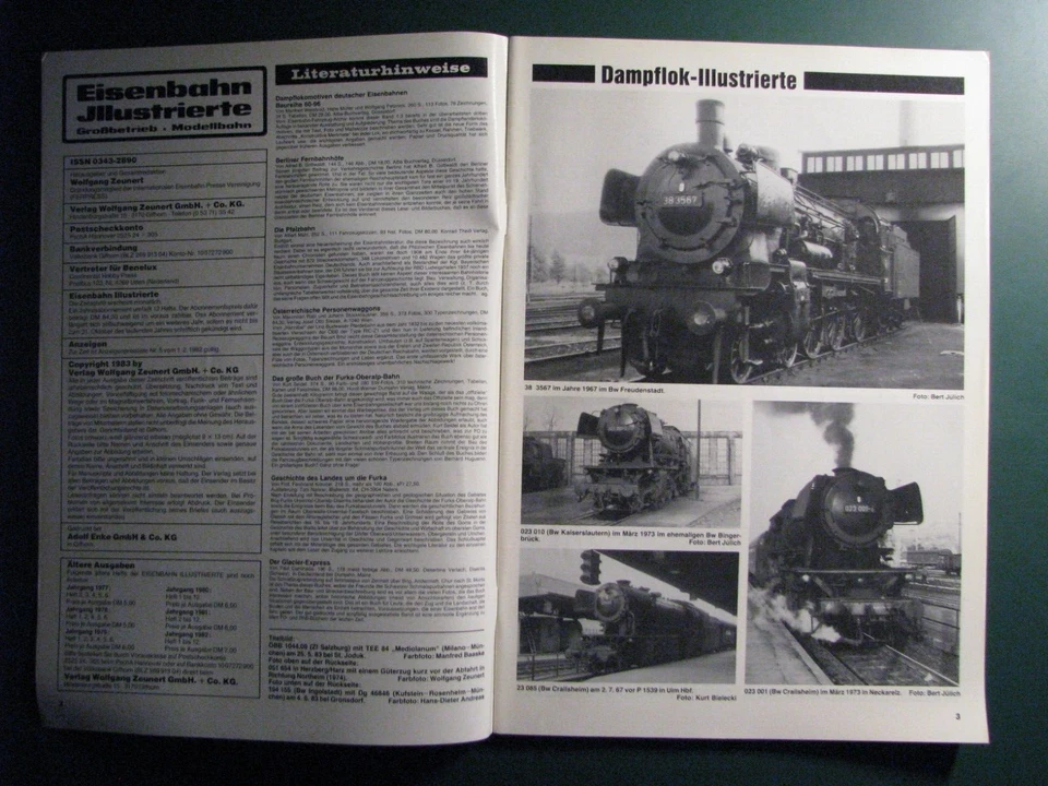 "Eisenbahn Illustrierte" Nr. 8 August 1983 Großbetrieb * Modellbahn - Bild 2 von 4