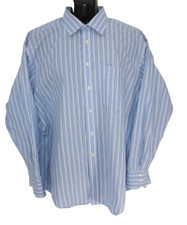 Ted Baker London Men's Dress Shirt Size 17.5 34/35 Blue White Cotton Striped