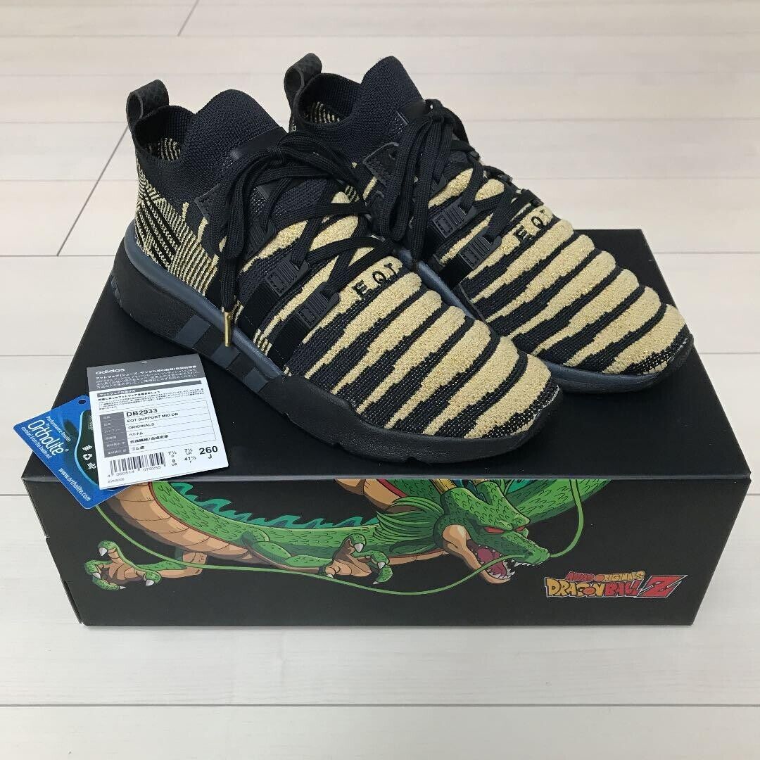 Adidas EQT Support Mid Dragon Ball Z Shenron Black Gold Adidas EQT Support Mid Dragon Ball Z Shenron Black Gold