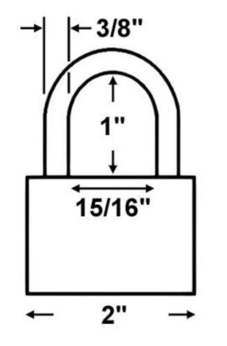 Master Lock 5KA-A2478 2" Laminated Keyed Alike Laminated Padlock - Picture 3 of 4