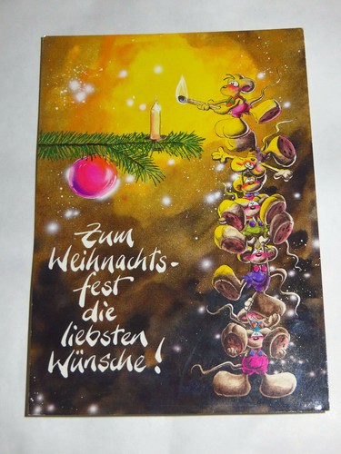 Diddl Postkarte WEIHNACHTSKARTE graue SCHLEIFE großer EAN - Picture 42 of 44