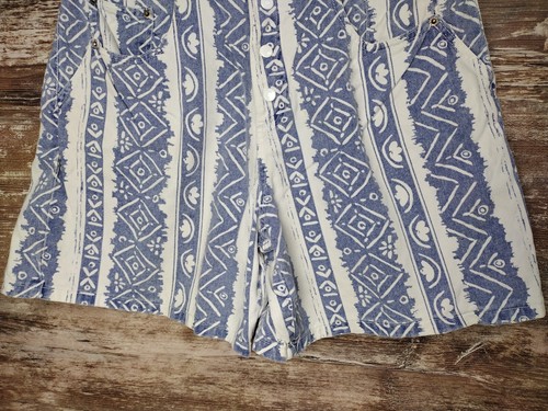 Vintage No Excuse Denim Womens Size 18 W Denim Shorts pattern Y2K - Picture 3 of 10
