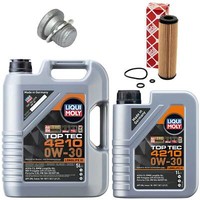 MotoröL Filter Set 0W-30 Liqui Moly 6 Liter + Schraube FüR Mercedes C-Klasse