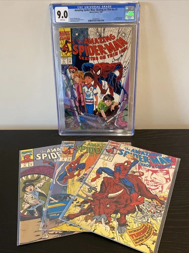 Amazing Spider-Man Skating on Thin Ice #1 CGC 9.0 Plus #2-4 Hi Grade 1990-93