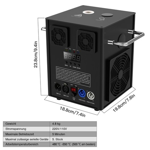 2 PIEZAS 700W Máquina de chispa fría DMX512 fuegos artificiales efecto escenario exterior boda fiesta - Imagen 8 de 12