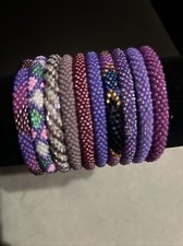 New 10 SET- Bracelet- Made in NEPAL - 100 Handmade seed beaded Bangle Gift