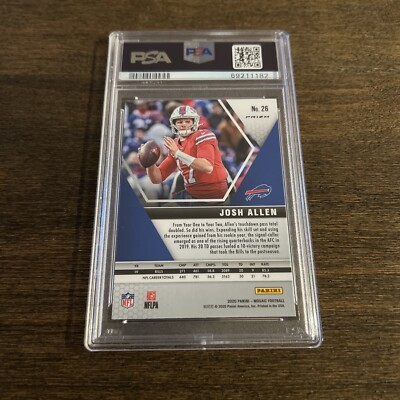 2020 Panini Mosaic #26 Josh Allen Reactive Orange Psa 10 GEM MINT