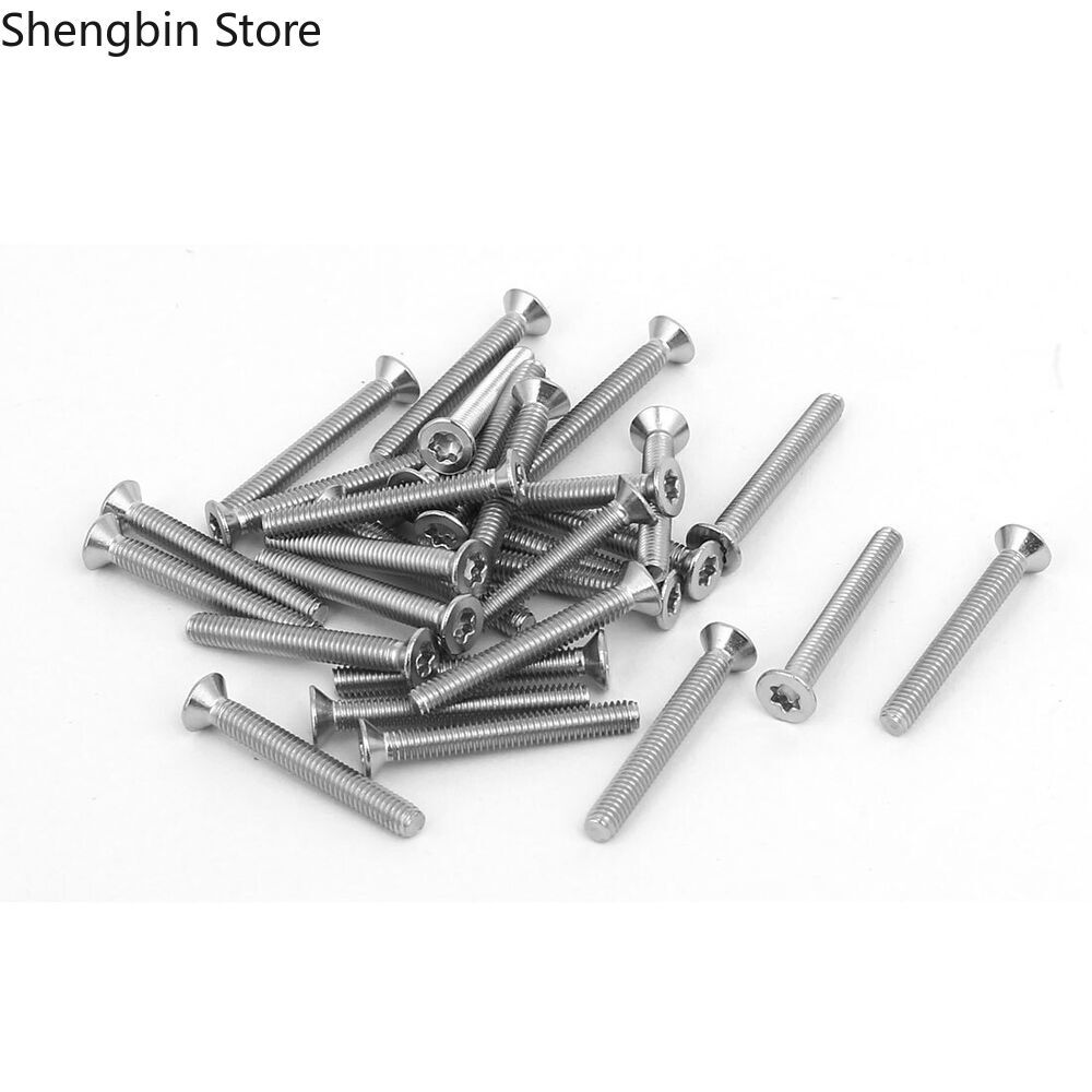M2.5x20mm 304 Stainless Steel Torx Flat Head Screws 30pcs