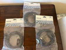 New Lot of 3 Kingwin PCD-06 6ft. 3-Pin AWG Heavy Duty Power Cord (M to F)