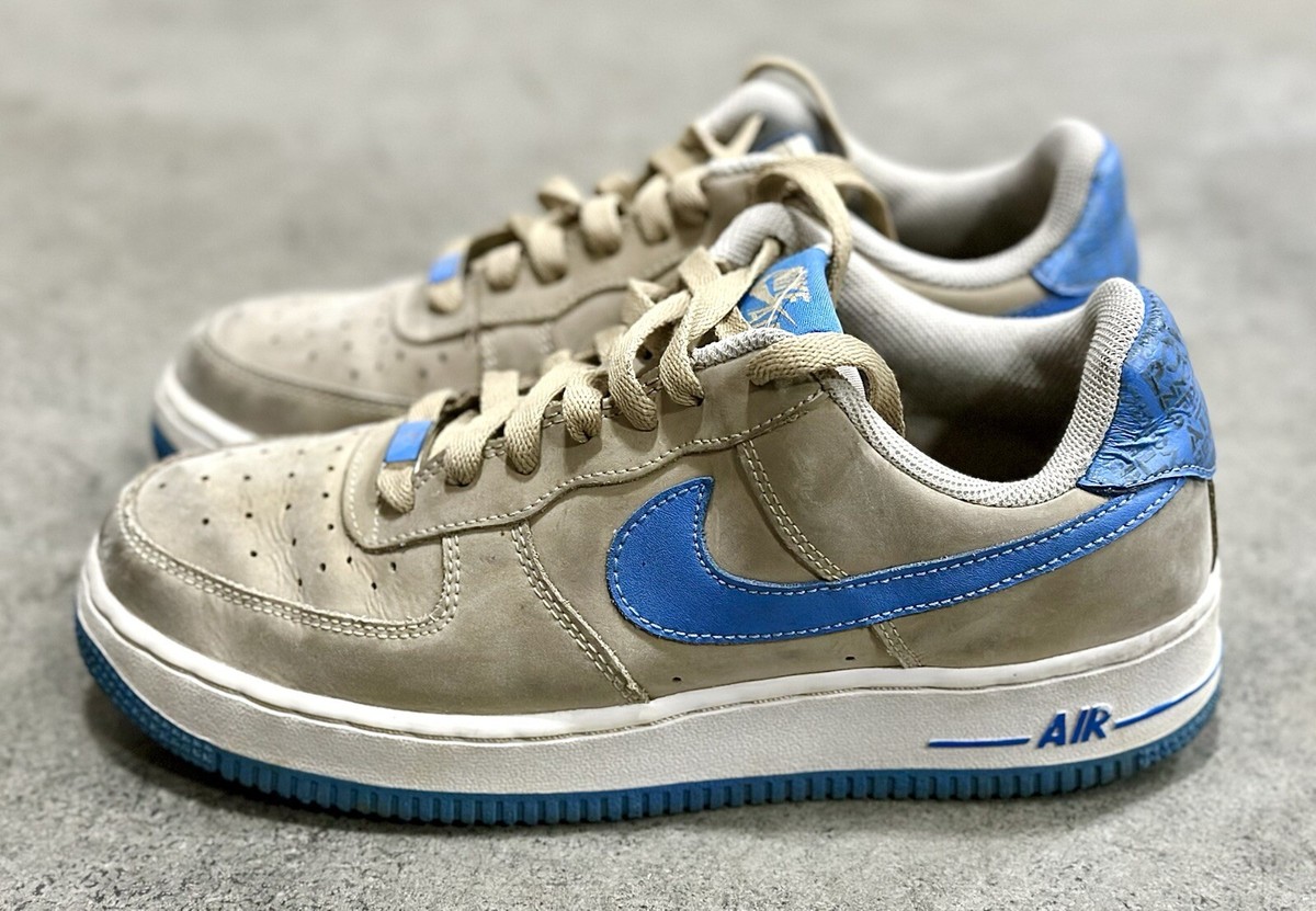 Vintage 2007 Nike Air Force 1 '07 Linen University Blue Mens Youth