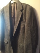 Haggar Blazer 40L Polywool Blend Made In Mexico Hounds tooth
