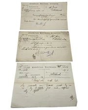 Antique Railwayana 1890s Cambrian Railways Company Set Of 3 Memos To Whitechurch