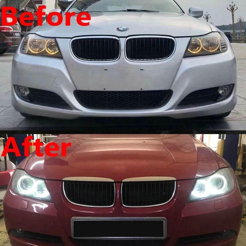2x E90 E91 LCI 2008-2011 LED Angel Eyes Upgrade Halo Ring Bulbs Kit 80W White - Image 4 of 4