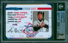 2004 Donruss Studio Stars Platinum CHIPPER JONES Rare SP #/25 HOF BGS 9 Pop 1
