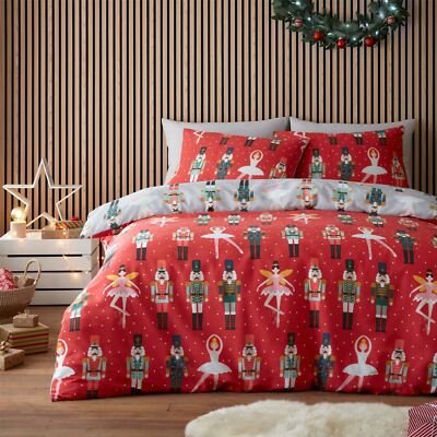 Bettbezug Set 52% Polyester, 48% Baumwolle Nussknacker von Fusion in Rot