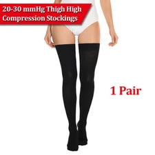 CALCETINES DE COMPRESIÓN Medias de Compresión Altas En El Muslo Anti deslizante