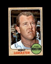 Denny Lemaster Hand Signed 1968 Topps Houston Astros Autograph
