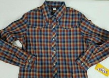 New w/ Tag Vintage Lady DeeCee Plaid Western Rockabilly Cowboy Pearl Snap Sz 12
