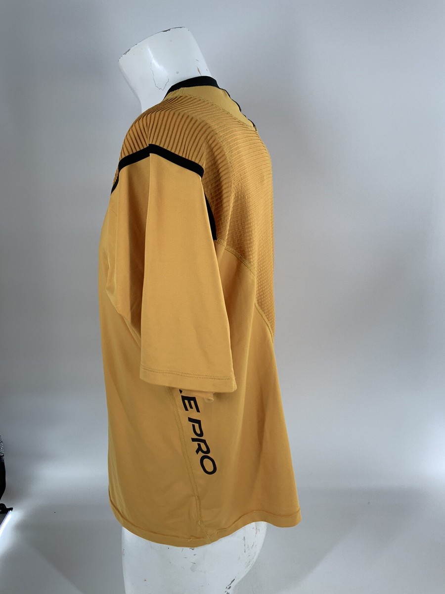 Nike Pro Aeroadapt Slim Fit Training Shirt M Men Yellow SS BV5510