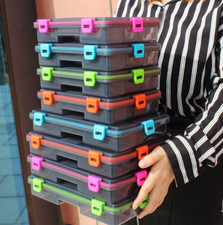 Fishing Tackle Box Lure Waterproof Compartments 1 Layer Hook Storage Case