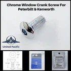 Chrome Window Crank Screw Peterbilt Kenworth, 7/16" Long Threaded Stem #24011