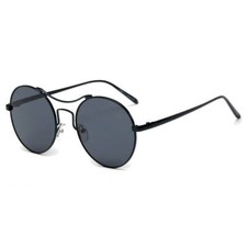 Retro Round Circle Metal Mirrored Sunglasses