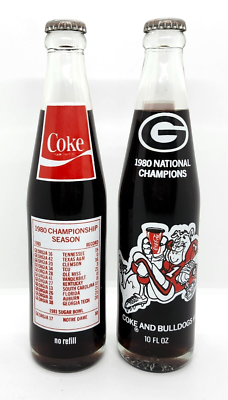 VTG GEORGIA BULLDOGS 1980 NATIONAL CHAMPIONS COCA-COLA BOTTLE