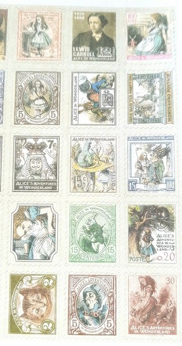 80 ALICE IN WONDERLAND STICKER STAMPS-RETRO/VTG STICKERS-MAD HATTER-RABBIT/HARE - Picture 10 of 10
