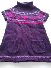 Mädchen strickkleid Gr. 92 lila polyacryl