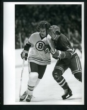 John Wensink & Carol Vadnais circa 1970's Press Photo Boston Bruins Rangers