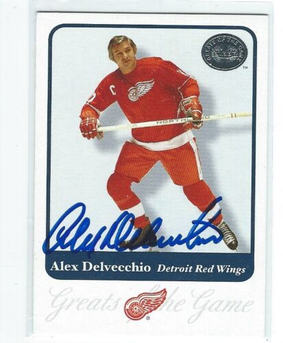 Alex Delvecchio Signed 2001/02 Fleer Greats Of The Game Card #40 - Picture 1 of 1