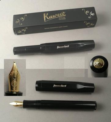 Kaweco Classic Sport Füllfederhalter in schwarz  EF, F. M. B oder BB Feder 