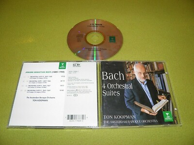 Bach - 4 Orchestral Suites / Koopman / Margaret Faultless / IMPORT 1997 Erato CD