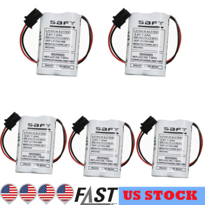 5pcs ABB IRB120 Robot Battery 7200mAh 3HAC051036-001 with Plug 3.6V 7.2Ah