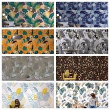 3D Leaves Pattern Color Self-adhesive Wallpaper Removable Wallpaper Wall Mural