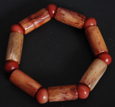 Auspicious Sky Bone Prayer Bracelet! Tibet Buddhist Mala Shaman practice Bangle
