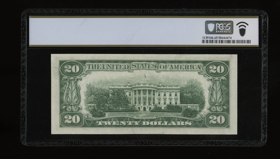 DBR 1950-A $20 FRN Chicago Gem Fr. 2060-G PCGS-B 65 PPQ Serial G24127971B - Image 2 of 2
