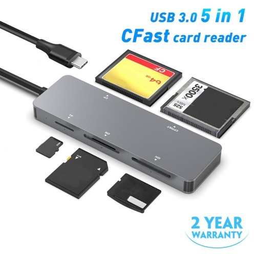Aluminum Alloy TypeC3.0 Card Reader for CFast CF XD SDTF with Enhanceds Data - Photo 7/8