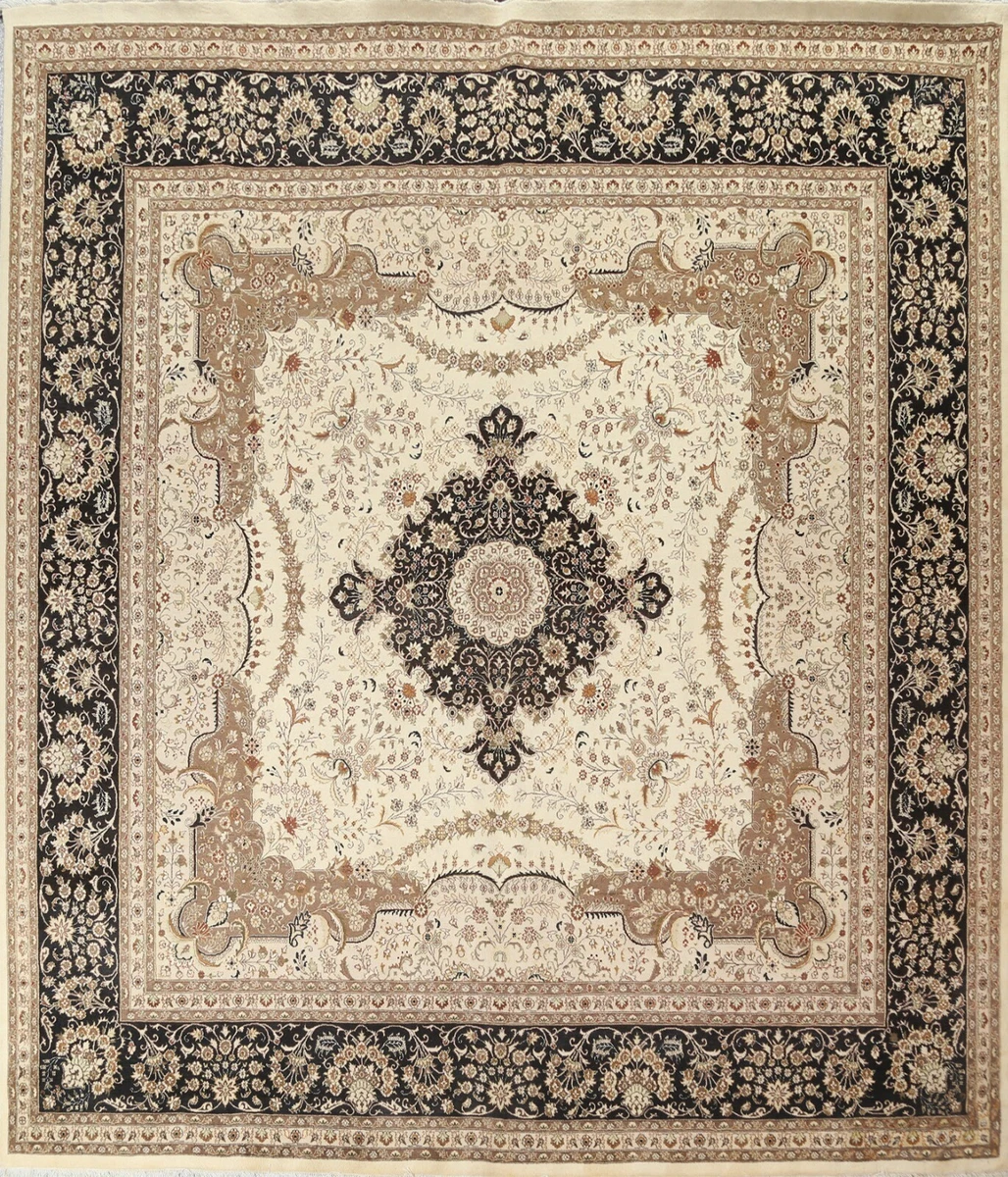 Vegetable Dye Aubusson Floral Oriental Area Rug Hand knotted