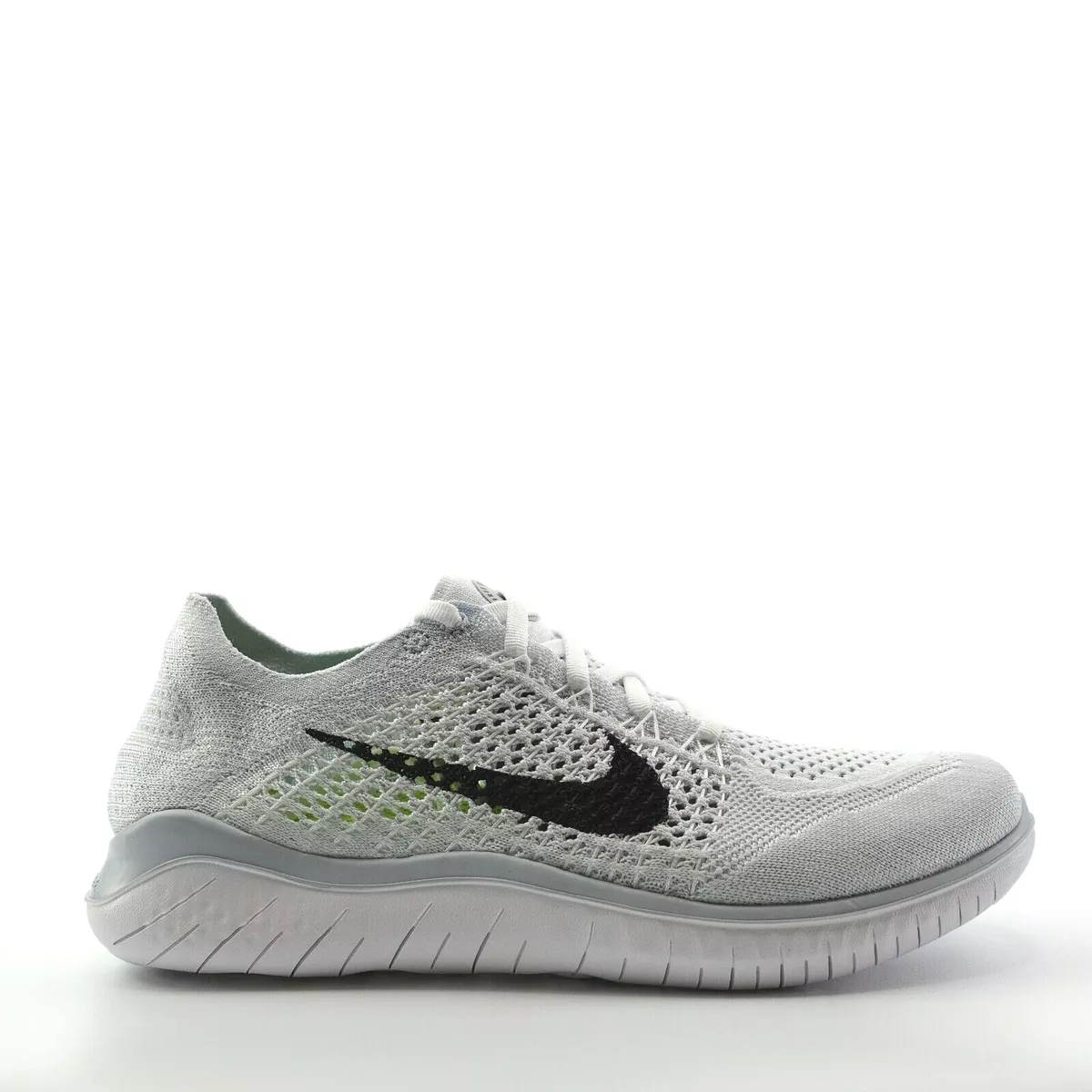 Nike Free RN Flyknit 2018 Womens Lightweight Shoes Light Gray White 942839 100